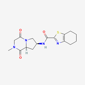 N-[(7S,8aS)-2-methyl-1,4-dioxooctahydropyrrolo[1,2-a]pyrazin-7-yl]-4,5,6,7-tetrahydro-1,3-benzothiazole-2-carboxamide