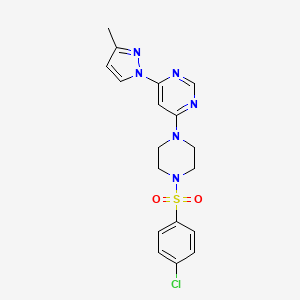 4-{4-[(4-chlorophenyl)sulfonyl]-1-piperazinyl}-6-(3-methyl-1H-pyrazol-1-yl)pyrimidine