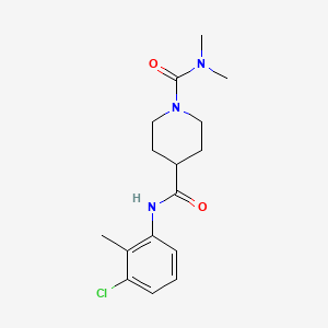 molecular formula C16H22ClN3O2 B5395679 N~4~-(3-chloro-2-methylphenyl)-N~1~,N~1~-dimethyl-1,4-piperidinedicarboxamide 