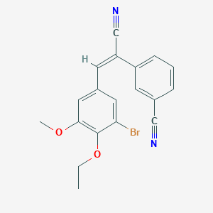 molecular formula C19H15BrN2O2 B5395699 3-[2-(3-bromo-4-ethoxy-5-methoxyphenyl)-1-cyanovinyl]benzonitrile 