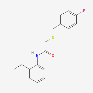 molecular formula C17H18FNOS B5395711 N-(2-ethylphenyl)-2-[(4-fluorobenzyl)thio]acetamide 
