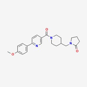 1-[(1-{[6-(4-methoxyphenyl)pyridin-3-yl]carbonyl}piperidin-4-yl)methyl]pyrrolidin-2-one