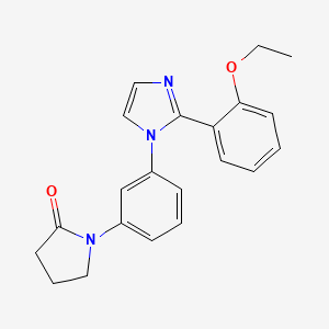 molecular formula C21H21N3O2 B5395731 1-{3-[2-(2-ethoxyphenyl)-1H-imidazol-1-yl]phenyl}pyrrolidin-2-one 