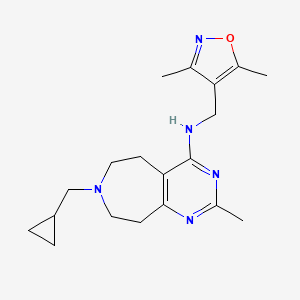 molecular formula C19H27N5O B5395748 7-(cyclopropylmethyl)-N-[(3,5-dimethylisoxazol-4-yl)methyl]-2-methyl-6,7,8,9-tetrahydro-5H-pyrimido[4,5-d]azepin-4-amine 