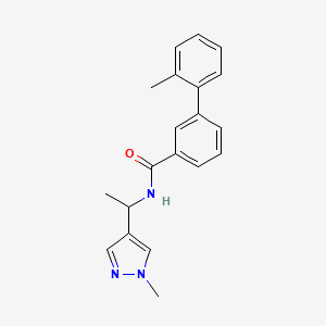 molecular formula C20H21N3O B5395769 2'-methyl-N-[1-(1-methyl-1H-pyrazol-4-yl)ethyl]biphenyl-3-carboxamide 