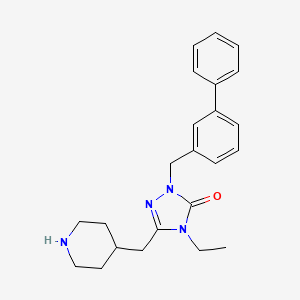 2-(3-biphenylylmethyl)-4-ethyl-5-(4-piperidinylmethyl)-2,4-dihydro-3H-1,2,4-triazol-3-one dihydrochloride