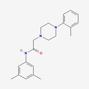 molecular formula C21H27N3O B5395802 N-(3,5-dimethylphenyl)-2-[4-(2-methylphenyl)-1-piperazinyl]acetamide 