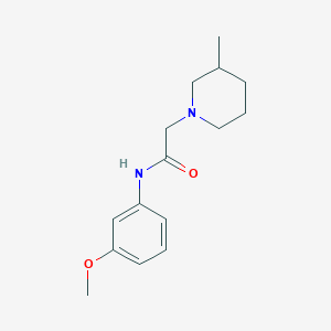 molecular formula C15H22N2O2 B5395835 N-(3-methoxyphenyl)-2-(3-methyl-1-piperidinyl)acetamide 