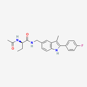 (2R)-2-(acetylamino)-N-{[2-(4-fluorophenyl)-3-methyl-1H-indol-5-yl]methyl}butanamide