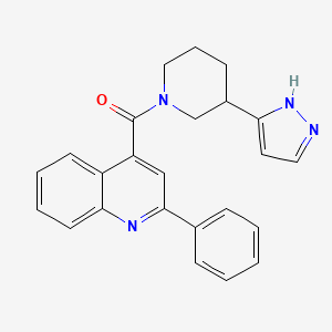 molecular formula C24H22N4O B5395864 2-phenyl-4-{[3-(1H-pyrazol-5-yl)piperidin-1-yl]carbonyl}quinoline 