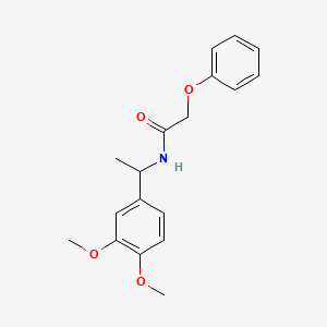 molecular formula C18H21NO4 B5395915 N-[1-(3,4-dimethoxyphenyl)ethyl]-2-phenoxyacetamide 