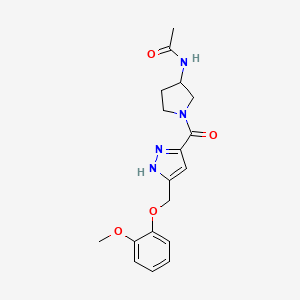 N-[1-({5-[(2-methoxyphenoxy)methyl]-1H-pyrazol-3-yl}carbonyl)pyrrolidin-3-yl]acetamide