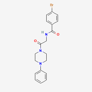 molecular formula C19H20BrN3O2 B5395940 4-bromo-N-[2-oxo-2-(4-phenyl-1-piperazinyl)ethyl]benzamide 