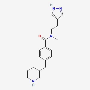 N-methyl-4-(3-piperidinylmethyl)-N-[2-(1H-pyrazol-4-yl)ethyl]benzamide