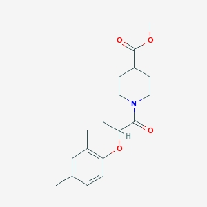 molecular formula C18H25NO4 B5395957 methyl 1-[2-(2,4-dimethylphenoxy)propanoyl]-4-piperidinecarboxylate 