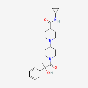 molecular formula C23H33N3O3 B5395959 N-cyclopropyl-1'-(2-hydroxy-2-phenylpropanoyl)-1,4'-bipiperidine-4-carboxamide 