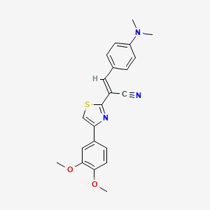 2-[4-(3,4-dimethoxyphenyl)-1,3-thiazol-2-yl]-3-[4-(dimethylamino)phenyl]acrylonitrile