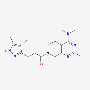 7-[3-(4,5-dimethyl-1H-pyrazol-3-yl)propanoyl]-N,N,2-trimethyl-5,6,7,8-tetrahydropyrido[3,4-d]pyrimidin-4-amine