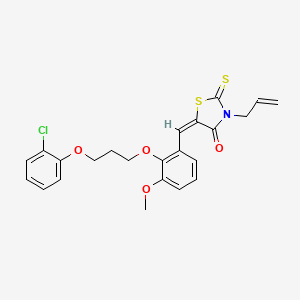 molecular formula C23H22ClNO4S2 B5396009 3-allyl-5-{2-[3-(2-chlorophenoxy)propoxy]-3-methoxybenzylidene}-2-thioxo-1,3-thiazolidin-4-one 