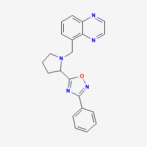 5-{[2-(3-phenyl-1,2,4-oxadiazol-5-yl)-1-pyrrolidinyl]methyl}quinoxaline