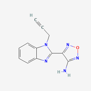 molecular formula C12H9N5O B5396032 4-[1-(2-propyn-1-yl)-1H-benzimidazol-2-yl]-1,2,5-oxadiazol-3-amine 