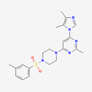 4-(4,5-dimethyl-1H-imidazol-1-yl)-2-methyl-6-{4-[(3-methylphenyl)sulfonyl]-1-piperazinyl}pyrimidine