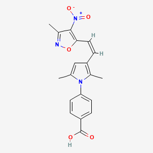 4-{2,5-dimethyl-3-[2-(3-methyl-4-nitro-5-isoxazolyl)vinyl]-1H-pyrrol-1-yl}benzoic acid