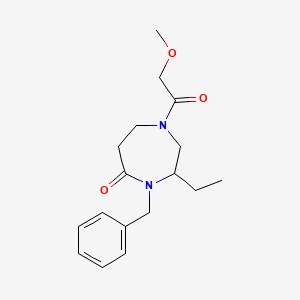 4-benzyl-3-ethyl-1-(methoxyacetyl)-1,4-diazepan-5-one