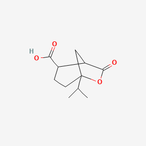molecular formula C11H16O4 B5396071 5-isopropyl-7-oxo-6-oxabicyclo[3.2.1]octane-2-carboxylic acid 