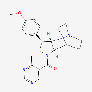 molecular formula C22H26N4O2 B5396082 (3R*,3aR*,7aR*)-3-(4-methoxyphenyl)-1-[(4-methylpyrimidin-5-yl)carbonyl]octahydro-4,7-ethanopyrrolo[3,2-b]pyridine 