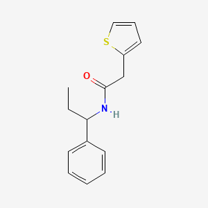 N-(1-phenylpropyl)-2-(2-thienyl)acetamide