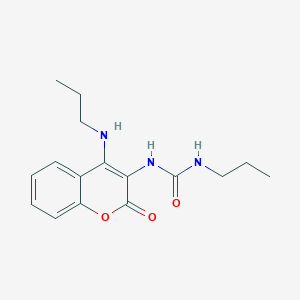 molecular formula C16H21N3O3 B5396133 N-[2-oxo-4-(propylamino)-2H-chromen-3-yl]-N'-propylurea 