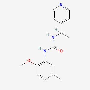 N-(2-methoxy-5-methylphenyl)-N'-[1-(4-pyridinyl)ethyl]urea