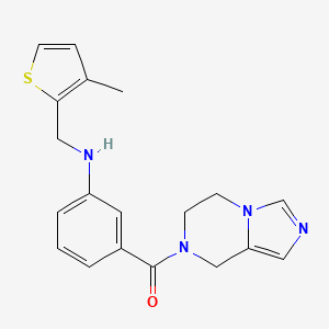 molecular formula C19H20N4OS B5396149 3-(5,6-dihydroimidazo[1,5-a]pyrazin-7(8H)-ylcarbonyl)-N-[(3-methyl-2-thienyl)methyl]aniline 