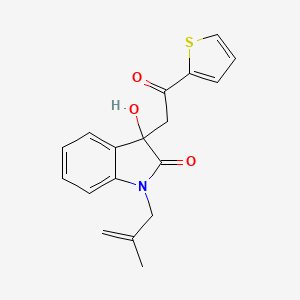 3-hydroxy-1-(2-methylprop-2-en-1-yl)-3-[2-oxo-2-(2-thienyl)ethyl]-1,3-dihydro-2H-indol-2-one