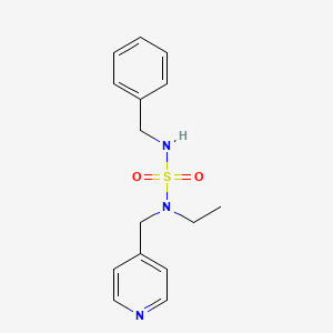 molecular formula C15H19N3O2S B5396175 N'-benzyl-N-ethyl-N-(pyridin-4-ylmethyl)sulfamide 