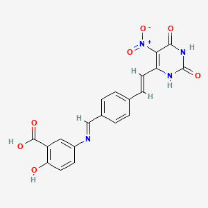 molecular formula C20H14N4O7 B5396207 2-hydroxy-5-({4-[2-(6-hydroxy-5-nitro-2-oxo-2,3-dihydro-4-pyrimidinyl)vinyl]benzylidene}amino)benzoic acid 