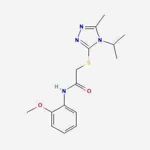 molecular formula C15H20N4O2S B5396208 2-[(4-isopropyl-5-methyl-4H-1,2,4-triazol-3-yl)thio]-N-(2-methoxyphenyl)acetamide 
