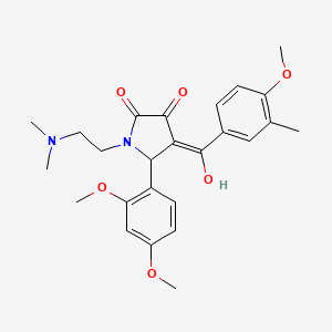 molecular formula C25H30N2O6 B5396233 5-(2,4-dimethoxyphenyl)-1-[2-(dimethylamino)ethyl]-3-hydroxy-4-(4-methoxy-3-methylbenzoyl)-1,5-dihydro-2H-pyrrol-2-one 