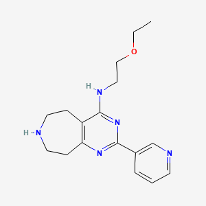 molecular formula C17H23N5O B5396253 N-(2-ethoxyethyl)-2-(3-pyridinyl)-6,7,8,9-tetrahydro-5H-pyrimido[4,5-d]azepin-4-amine hydrochloride 