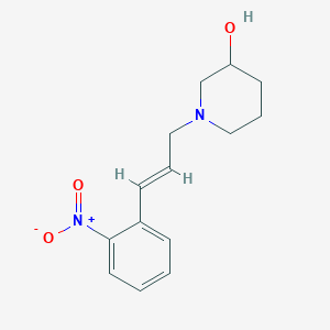 molecular formula C14H18N2O3 B5396272 1-[3-(2-nitrophenyl)-2-propen-1-yl]-3-piperidinol 