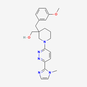 molecular formula C22H27N5O2 B5396290 {3-(3-methoxybenzyl)-1-[6-(1-methyl-1H-imidazol-2-yl)pyridazin-3-yl]piperidin-3-yl}methanol 