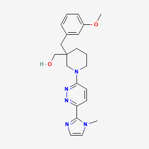 {3-(3-methoxybenzyl)-1-[6-(1-methyl-1H-imidazol-2-yl)pyridazin-3-yl]piperidin-3-yl}methanol