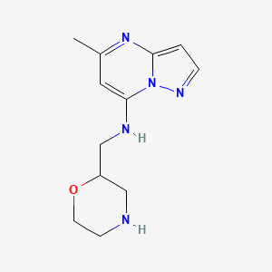 molecular formula C12H17N5O B5396298 5-methyl-N-(2-morpholinylmethyl)pyrazolo[1,5-a]pyrimidin-7-amine dihydrochloride 