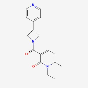molecular formula C17H19N3O2 B5396311 1-ethyl-6-methyl-3-{[3-(4-pyridinyl)-1-azetidinyl]carbonyl}-2(1H)-pyridinone 