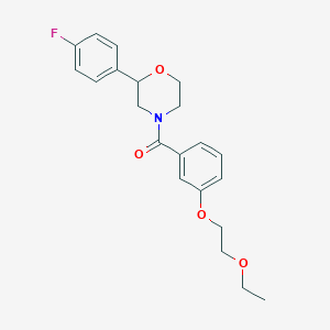 molecular formula C21H24FNO4 B5396325 4-[3-(2-ethoxyethoxy)benzoyl]-2-(4-fluorophenyl)morpholine 