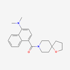 molecular formula C21H26N2O2 B5396332 N,N-dimethyl-4-(1-oxa-8-azaspiro[4.5]dec-8-ylcarbonyl)-1-naphthalenamine 