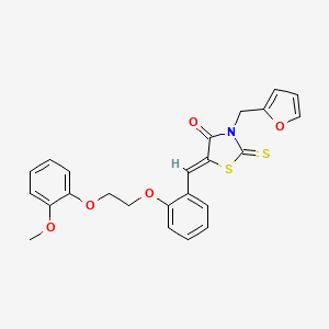 molecular formula C24H21NO5S2 B5396359 3-(2-furylmethyl)-5-{2-[2-(2-methoxyphenoxy)ethoxy]benzylidene}-2-thioxo-1,3-thiazolidin-4-one 