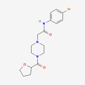 molecular formula C17H22BrN3O3 B5396362 N-(4-bromophenyl)-2-[4-(tetrahydro-2-furanylcarbonyl)-1-piperazinyl]acetamide 