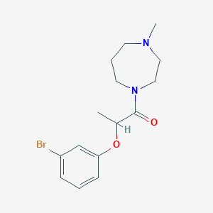molecular formula C15H21BrN2O2 B5396367 1-[2-(3-bromophenoxy)propanoyl]-4-methyl-1,4-diazepane 